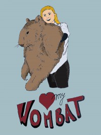 Postcard Wombat by Maslok Illustration